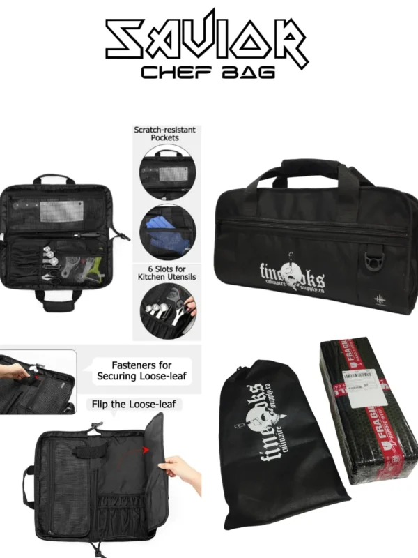 Finecooks Saviour Knife Bag -Black - Gambar 7